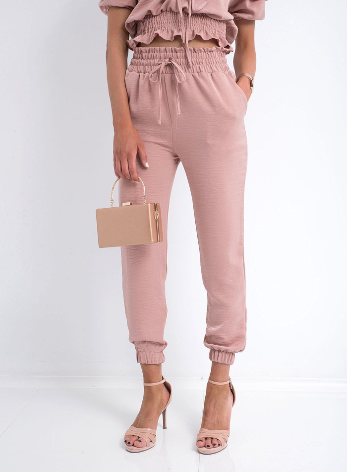 ΠΑΝΤΕΛΟΝΑ COTTON SATEN ΛΑΣΤΙΧA