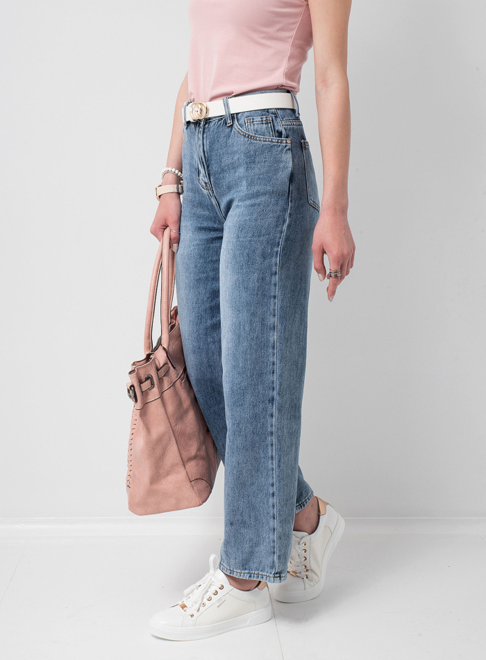 JEAN MOM FIT WIDE LEG