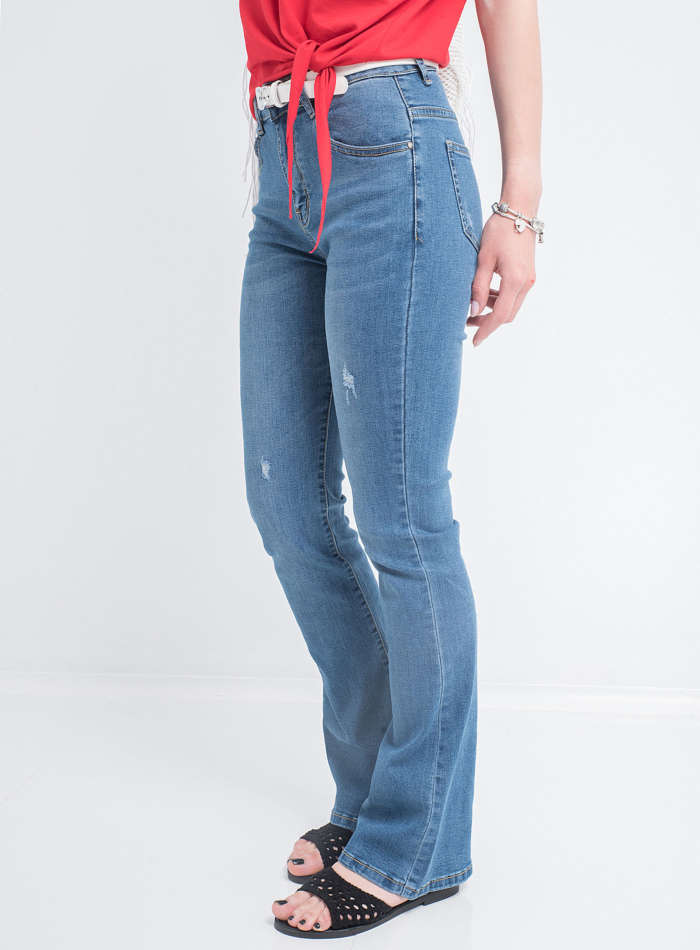 JEAN WASHED ΜΕ ΚΑΜΠΑΝΑ PLUS SIZE