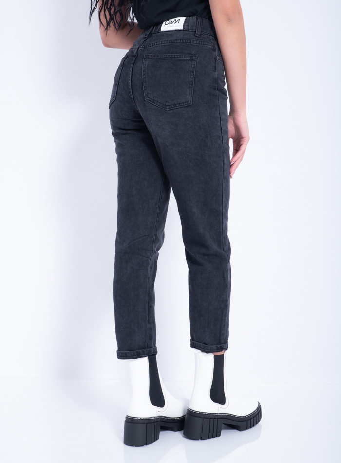 JEAN ΨΗΛΟΜΕΣΟ MOM FIT ΜΕ ΛΑΣΤΙΧΟ ΜΕΣΗ